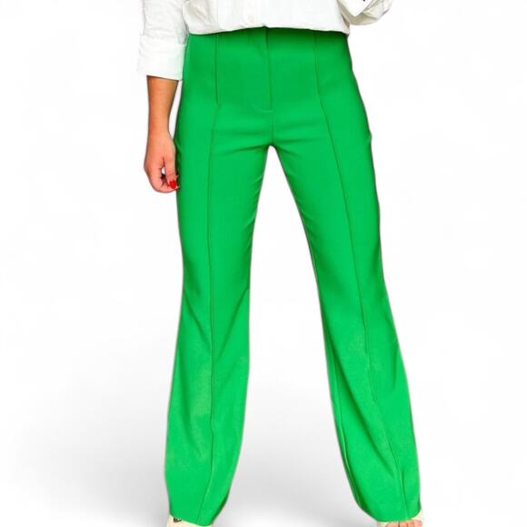 Topshop Pants - TOPSHOP pintuck high waist dress pants trousers bright kelly green NWT Women's 8